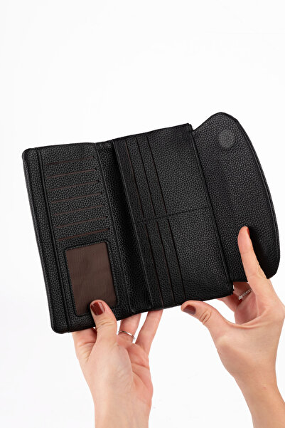 saraci leather craft Women's Wallet – Zippered & Card Holder Portfolio Stylish Long Wallet Women's Vegan Imported Leather