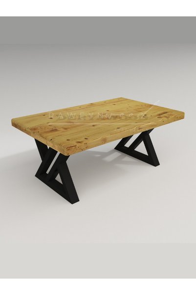 raweyn MOBEL DOĞAL AHŞAP ORTA SEHPA 70x70