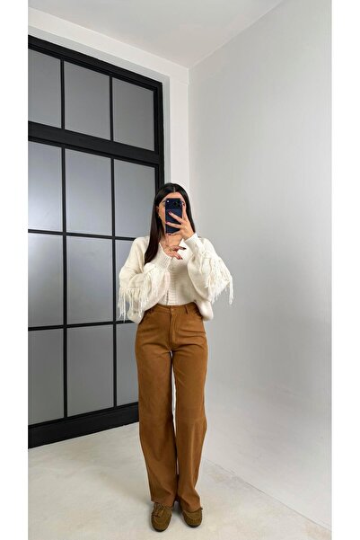 Gaus بنطلون من جلد الغزال بلون الجمل GAUS-00775