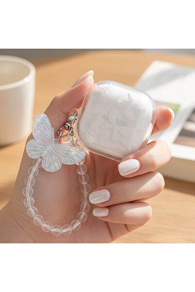 Samsung CaseOnn Galaxy Buds FE - Buds Core Kılıf Figürlü 3D Kelebek Şeffaf