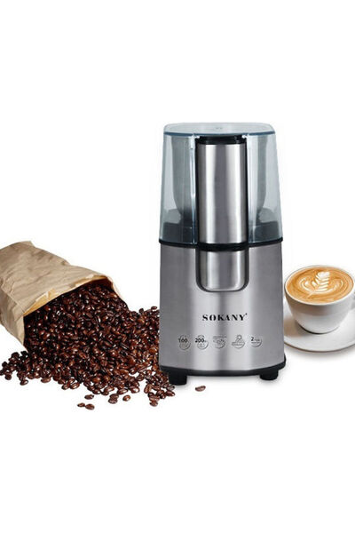 SOKANY SM-3020S Electric Coffee Grinder 200W 90g Silver