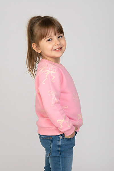 Dmb Girl's Bow Patterned Sweatshirt