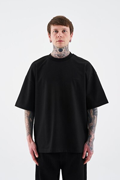 Machinist Men's Basic Cotton Oversized T-Shirt Black