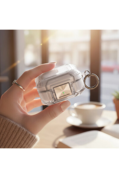 Samsung CaseOnn Galaxy Buds FE - Buds Core Kılıf Transparan Emniyet Kilitli Ş...