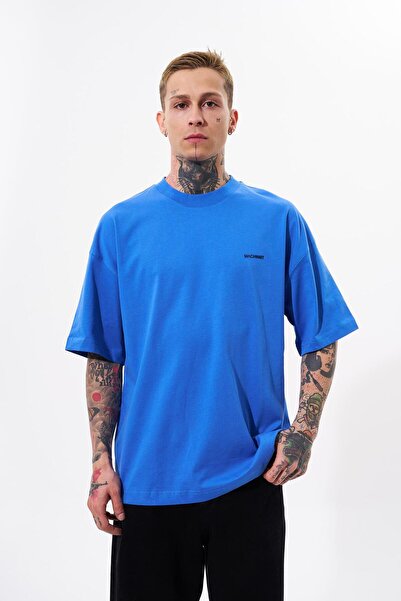 Machinist Men's Basic Cotton Oversized T-Shirt Light Blue