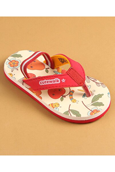 Cute Walk by Babyhug Flip Flops with Back Strap - Beige