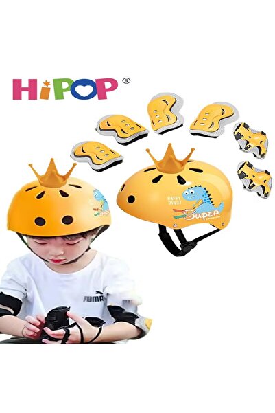 HIPOP 7 in 1 Kids Helmet of Scooter,Skateboard and Bike,Adjustable Children Riding Protective Gear,All-Rou