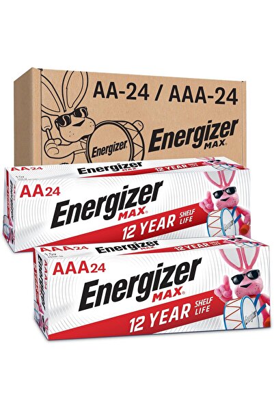 Energizer مجموعة MAX AA وAAA كومبو، 24 AA و24 AAA (48 قطعة)