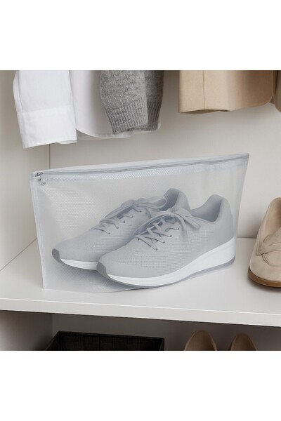 FONIX ShoeGuard ZipBag Shoe Storage Cover, Breathable Zipper Bag - Grey