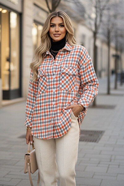 AsprinFashion Cămașă pentru păstrăv cu buzunare duble portocaliu