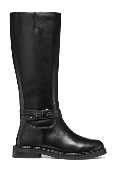 Geox Women's Black D Series a - Smo.Lea Zippered Leather Boots D56Wya00043C9999