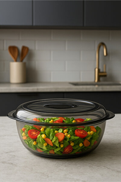 Orvila Round Storage Container with Sealable Lid - 1750 ml - Anthracite