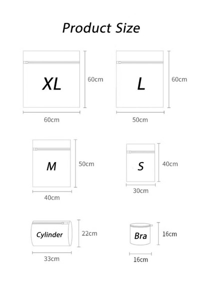 Generic Laundry Bags for Washing Machine,6Pcs Laundry Bag Set Fine Mesh Delicates Protection with Zipper