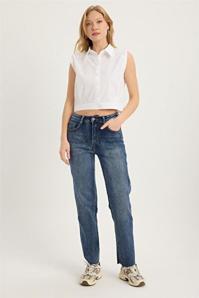 HomeStore Kesik Paçalı Jean Pantolon