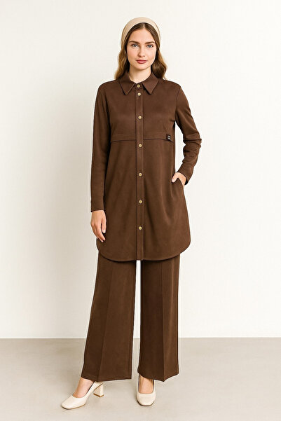 çınar özkan 2229 ÖNÜ DÜĞMELİ KOL UCU MANŞETLİ PANTOLONUN BELİ LASTİKLİ GENİŞ ...