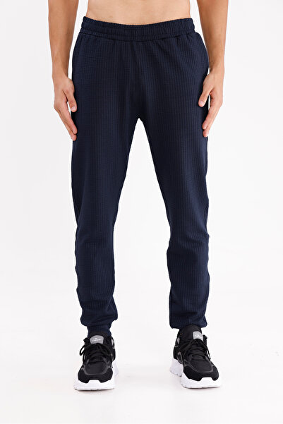 Rowinger Honeycomb Patterned Elastic Waist Side Pockets Narrow Leg Sports Swe...