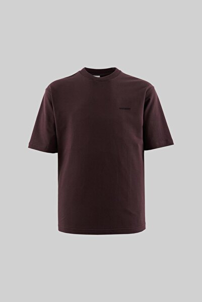 Machinist Ανδρικό μπλουζάκι από βαμβακερό ύφασμα σε καφέ χρώμα