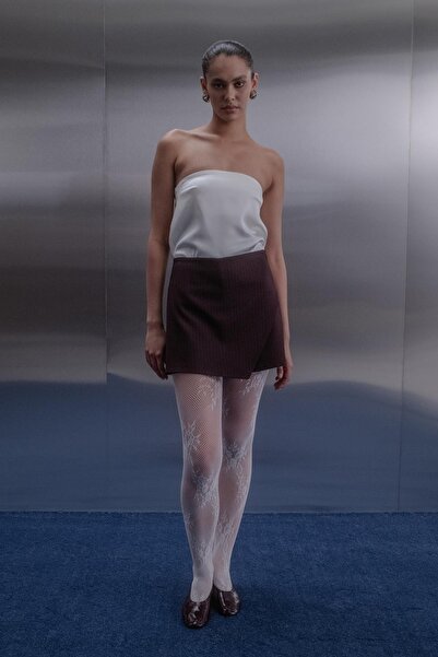 MARKALİSTE Premium Shorts Skirt Burgundy