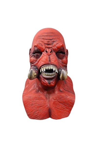 INWERSA Orc Mask for Costume Parties - Halloween, New Year, Carnival, Masquerade - Red