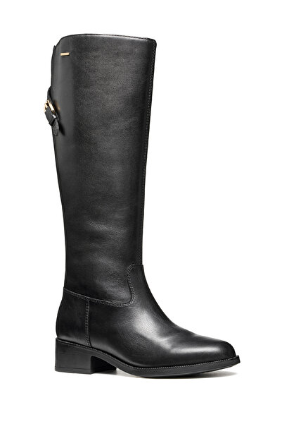 Geox Women's Black D Camexıa Np Abx Zippered Leather Boots D566Wb00043C9999