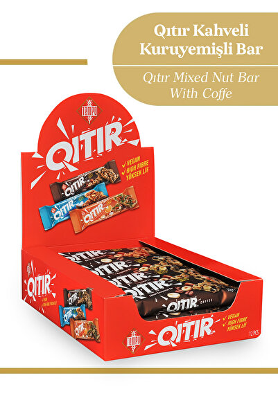 Tempo Şekerleme شريط قهوة بالمكسرات 30 جرام × 12 قطعة