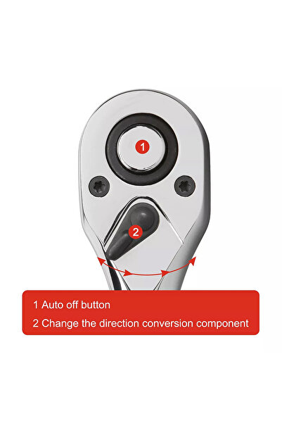 H&M طقم مفك براغي H-0017 مكون من 27 قطعة بقطر 1/4 بوصة ومقبس ومقبض من الكروم والفاناديوم