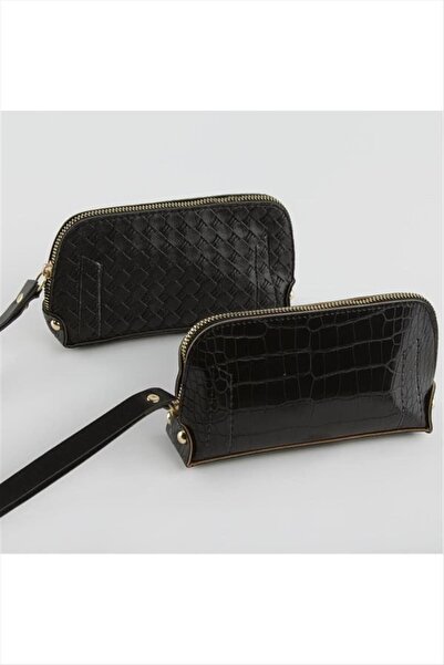 nolva Mtxdpn Mixed Pattern Black Rectangular (151144) Leather Wallet-Black