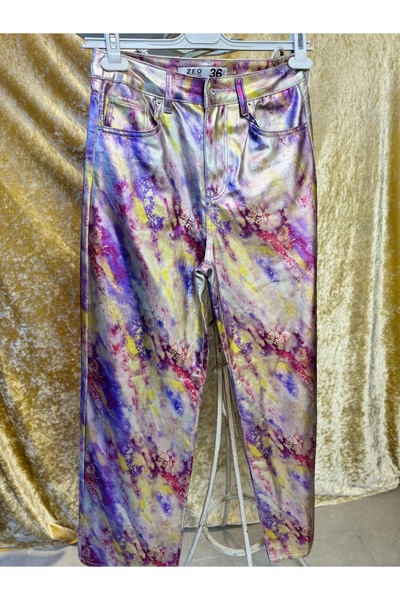 Maison MeDa Metallic Multi-Colored Galaxy Pants – Premium