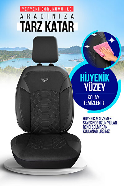 Panda Kılıf Panda Bremen Series Linen Fabric Car Seat Cover - Full Set