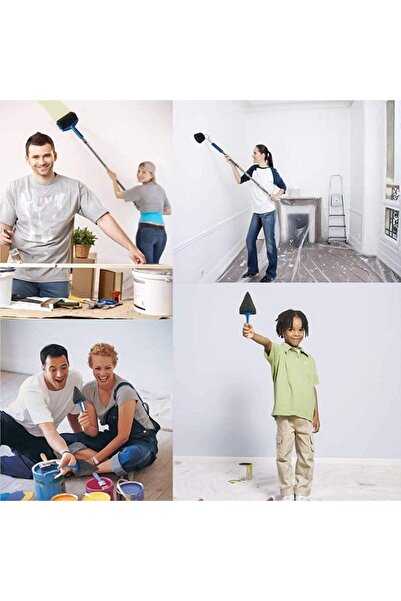 Genaric Paint Roller Brush Kit,Multifunctional Paint Rollers,Paint Runner Set with New Telescopic Rod