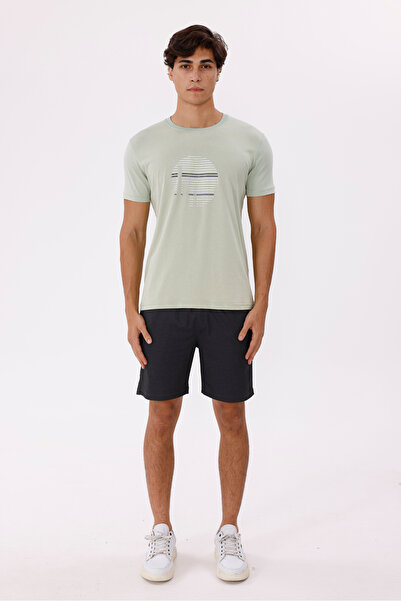 Rowinger Tricou cu mânecă scurtă, cu decolteu rotund, cu imprimeu frontal și ...