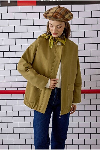 HEQA Καμβάς Μπουφάν Μπόμπερ Χακί