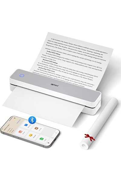 iDPRT Portable Thermal Printer MT610 Pro, 300 DPI Bluetooth Inkless, White