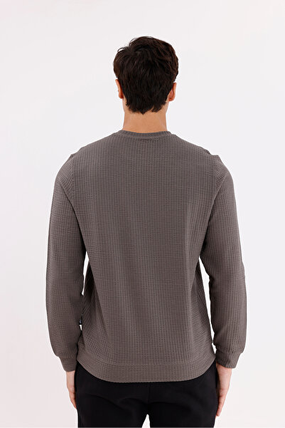 Rowinger سترة موسمي ذات سطح خلية النحل وياقة دائرية ومريحة ومزودة بأصفاد مطاطية