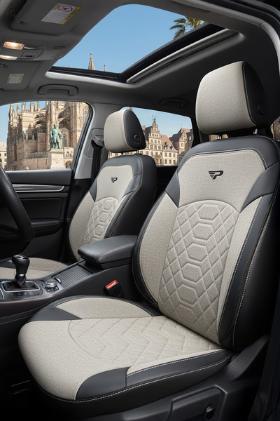 Panda Kılıf Panda Bremen Series Linen Fabric Car Seat Cover - Full Set