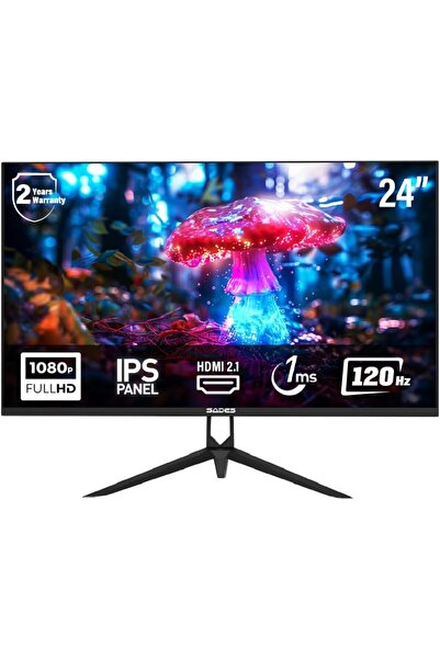 Sades Russula SA-CJ02F24B 24" FHD IPS Gaming Monitor (120Hz, 1ms, HDMI 2.1, DisplayPort)