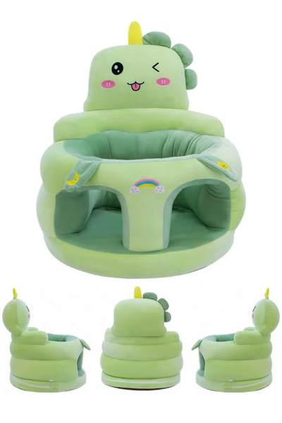 Generic Baby seat, children's plush chair, cute plush toy animal, children's chair, plush toy,green