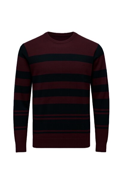 RYM Stripe Patterned Thin Knit Sweater