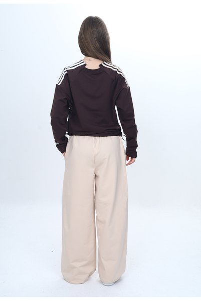 Joui Co Kız Çocuk %100 Pamuklu Oversize Eşofman Takımı-EŞT-4035-372