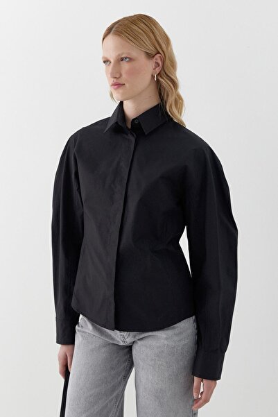 MARKALİSTE Sleeveless Poplin Shirt Black