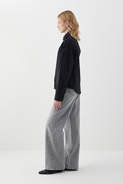 MARKALİSTE Sleeveless Poplin Shirt Black