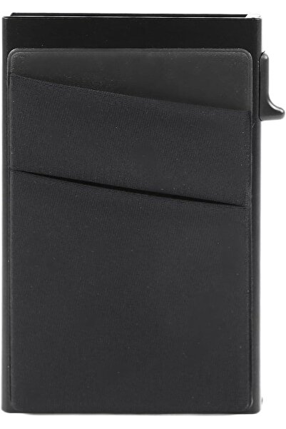 valkyrie Premium Slim Metal Automatic Card Holder – Rfid Protected, Mechanism Operated, 10+ Card Capacity Black