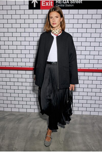 HEQA Jachetă bomber din pânză neagră