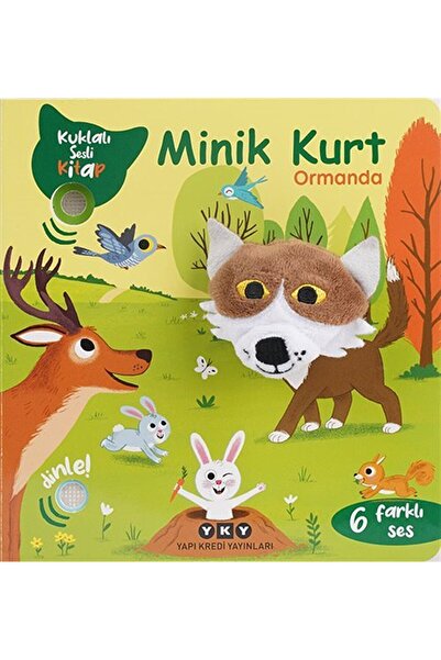 Yapı Kredi Yayınları الذئب الصغير في الغابة (كتاب صوتي مع دمى)