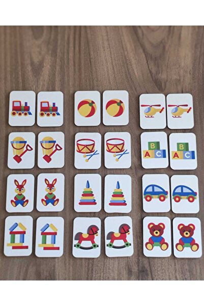 woodretro Wooden Intelligence Cards Matching Game Wooden Puzzle Toy Mixed Figures