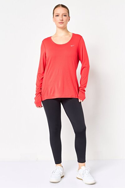 Nike Women Dri-Fit Long Sleeve Training Top, Red
