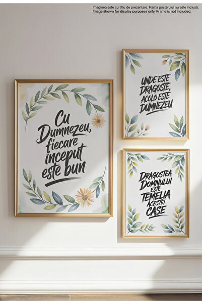 21mxm Every Beginning Is Good - Unframed Romanian Religious Canvas Poster - Digital Print