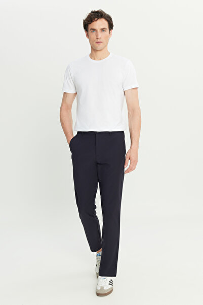 WRANGLER Regular Fit Normal Kesim Lastik Bel Detaylı Lacivert Chino Pantolon