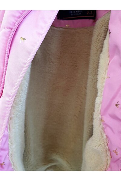 ESKİŞEHİR YUMURCAK Girl's Gilded Fur-Lined Coat