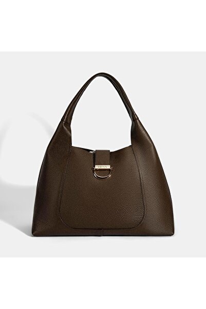 Desa Women's Bitter Brown Leather Shoulder Bag with Wallet Accessories
